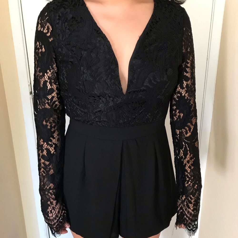 Size Large Black Lace Romper